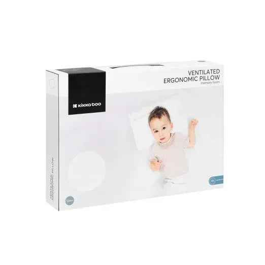 KikkaBoo® Ergonomski vzglavnik iz spominske pene Airknit White KikkaBoo