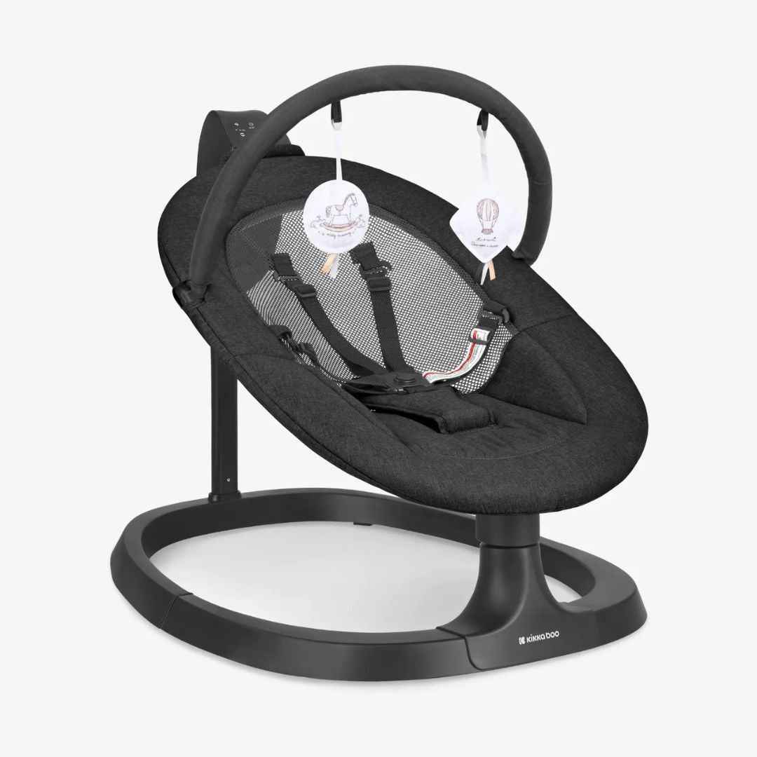 KikkaBoo® Električni gugalnik Zazu Black KikkaBoo