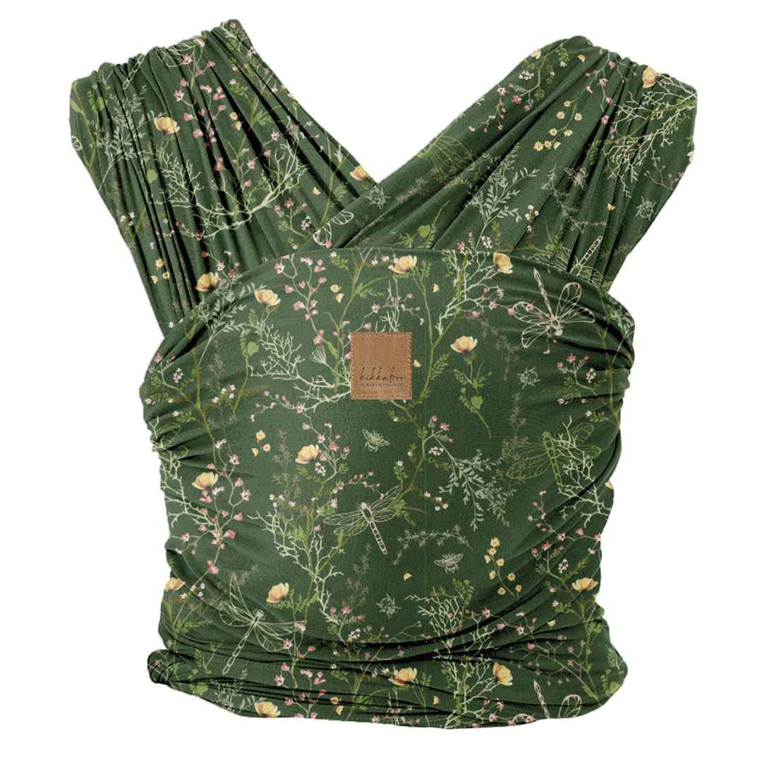 KikkaBoo® Nosilka wrap Isla Secret Garden Deep Green KikkaBoo