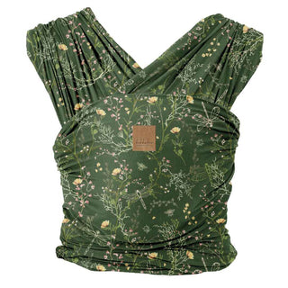 KikkaBoo® Baby wrap carrier Isla Secret Garden Deep Green