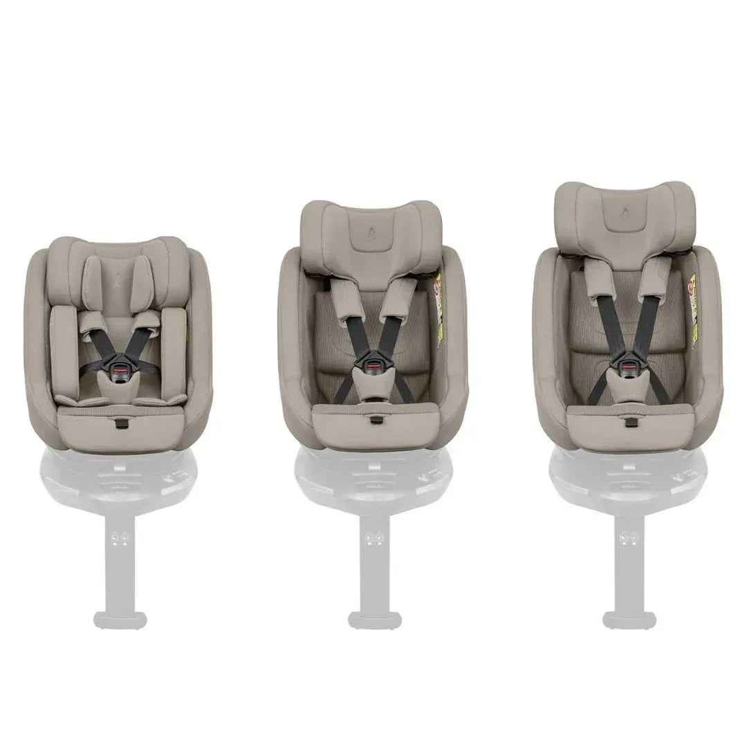 KikkaBoo® Platinum Otroški voziček 5v1 Goya + Avtosedež i-Class i-SIZE (40-87 cm) + Avtosedež i-Class Plus i-SIZE (40-105 cm) + Vrtljiva Isofix baza i-Class 360 Champagne KikkaBoo