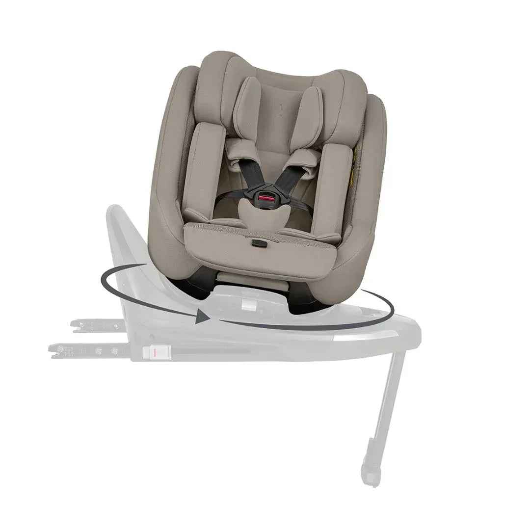 KikkaBoo® Platinum Otroški voziček 5v1 Goya + Avtosedež i-Class i-SIZE (40-87 cm) + Avtosedež i-Class Plus i-SIZE (40-105 cm) + Vrtljiva Isofix baza i-Class 360 Champagne KikkaBoo