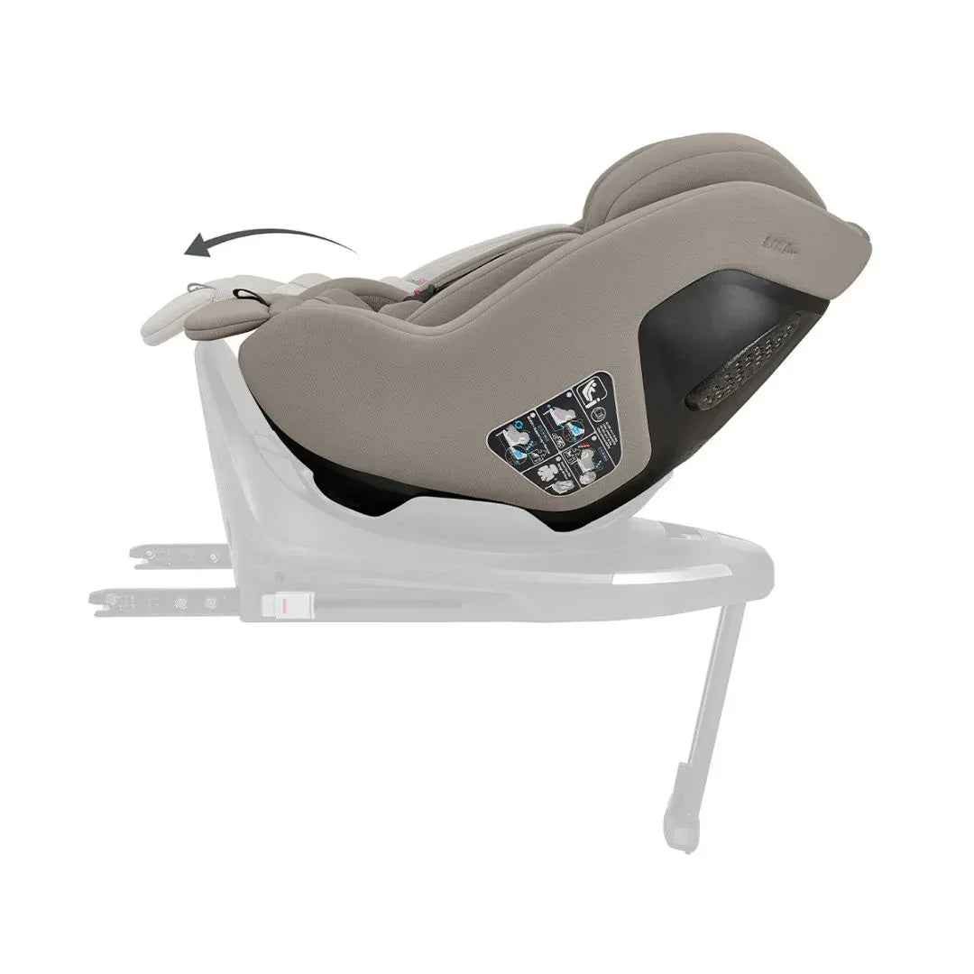 KikkaBoo® Platinum Otroški avtosedež i-Class Plus i-SIZE (40-105 cm) Champagne + vrtljiva Isofix baza 360 Noir KikkaBoo