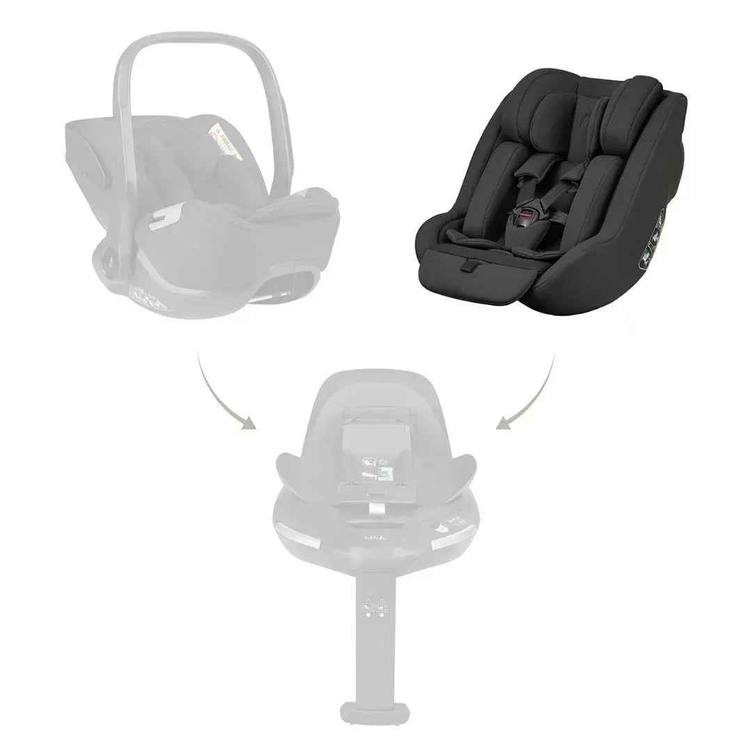 KikkaBoo® Platinum Otroški voziček 5v1 Goya Mocca + Avtosedež i-Class i-SIZE (40-87 cm) + Avtosedež i-Class Plus i-SIZE (40-105 cm) Noir + Vrtljiva Isofix baza i-Class 360 KikkaBoo