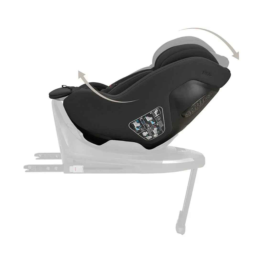 KikkaBoo® Platinum Otroški avtosedež i-Class Plus i-SIZE (40-105 cm) + vrtljiva Isofix baza 360 Noir KikkaBoo