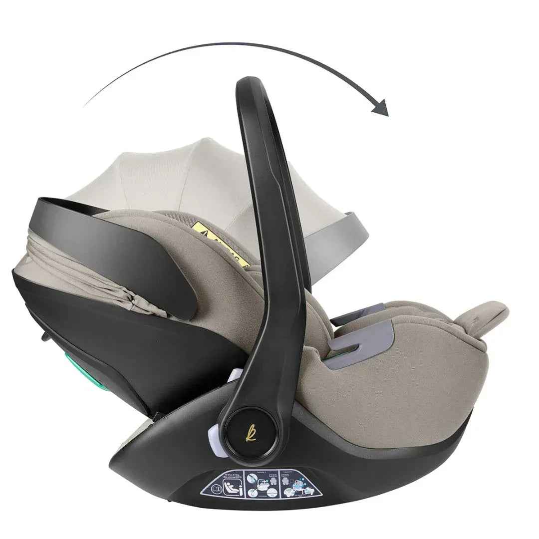 KikkaBoo® Platinum Otroški avtosedež i-Class i-SIZE (40-87 cm) Champagne + vrtljiva Isofix baza 360 Noir KikkaBoo