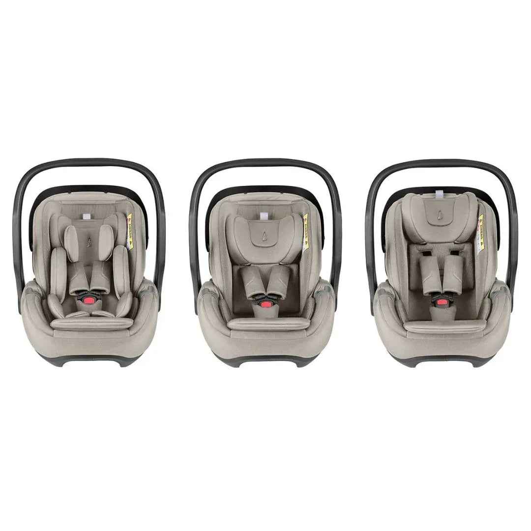 KikkaBoo® Platinum Otroški voziček 5v1 Goya + Avtosedež i-Class i-SIZE (40-87 cm) + Avtosedež i-Class Plus i-SIZE (40-105 cm) + Vrtljiva Isofix baza i-Class 360 Champagne KikkaBoo