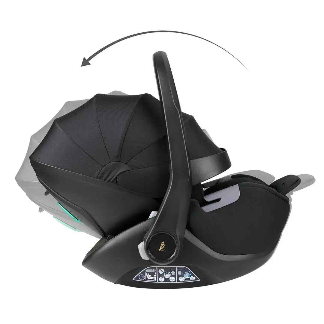 KikkaBoo® Platinum Otroški avtosedež i-Class i-SIZE (40-87 cm) + vrtljiva Isofix baza 360 Noir KikkaBoo
