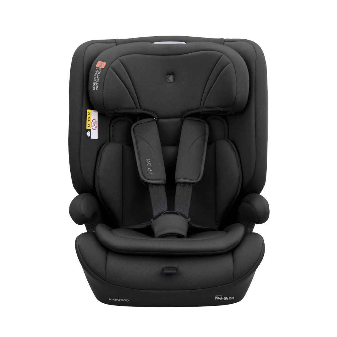 KikkaBoo® Otroški avtosedež i-Flow i-SIZE (76-150 cm) Black KikkaBoo