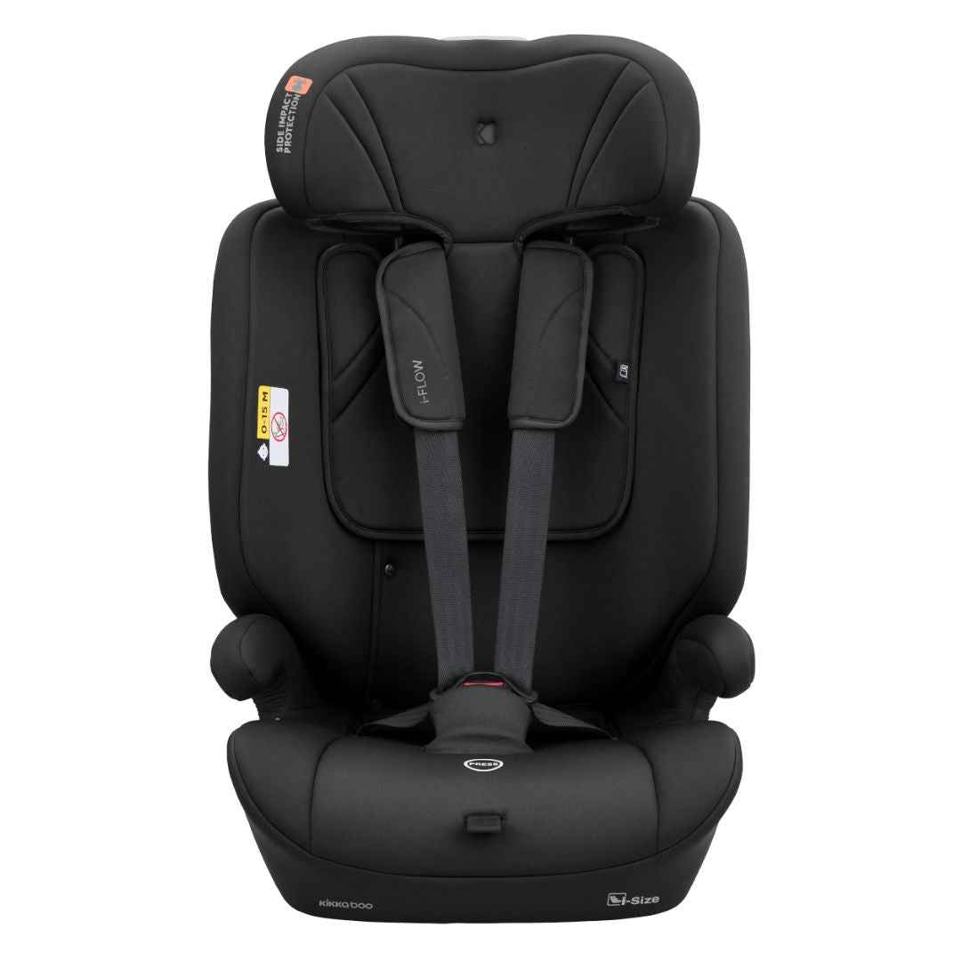 KikkaBoo® Otroški avtosedež i-Flow i-SIZE (76-150 cm) Black KikkaBoo