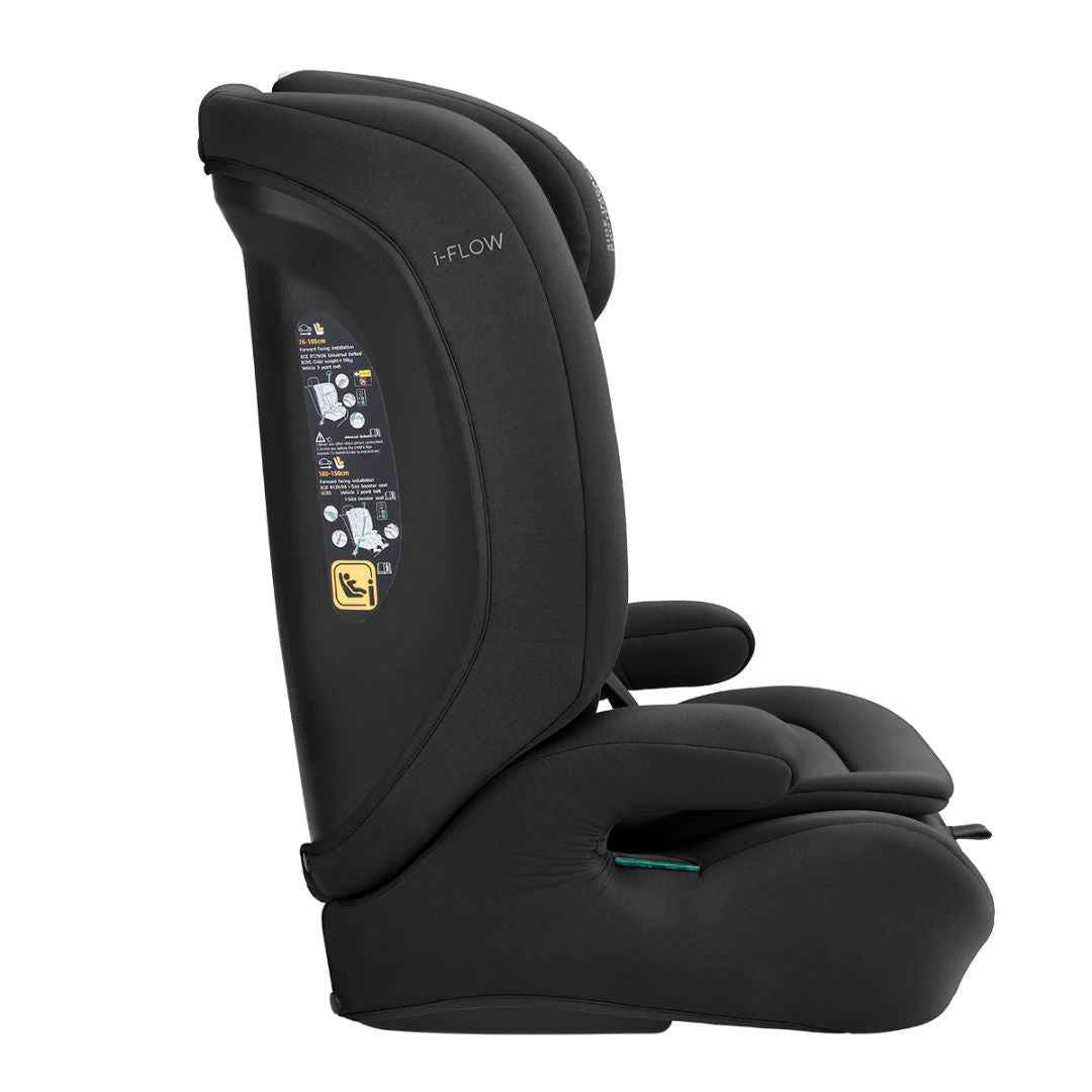 KikkaBoo® Otroški avtosedež i-Flow i-SIZE (76-150 cm) Black KikkaBoo