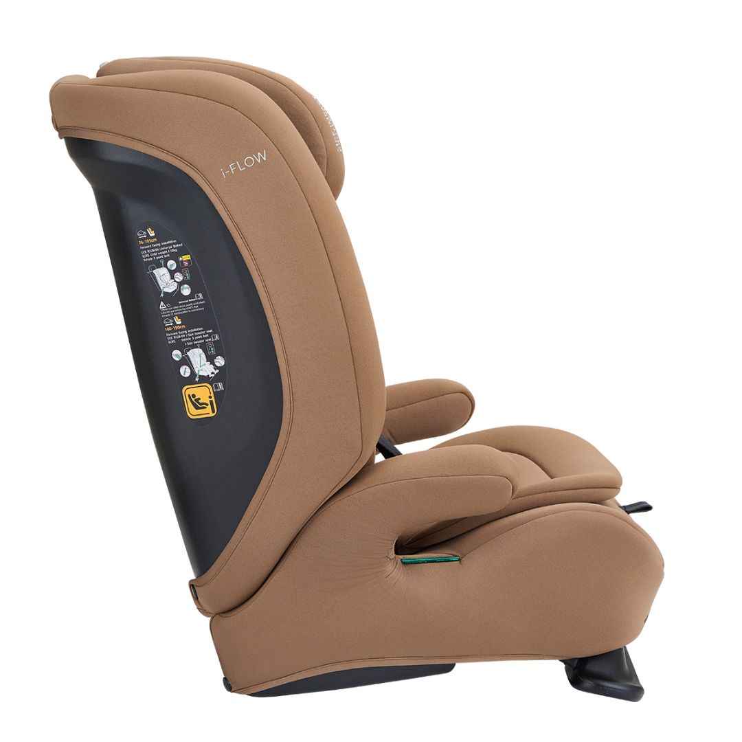 KikkaBoo® Otroški avtosedež i-Flow i-SIZE (76-150 cm) Mocha KikkaBoo