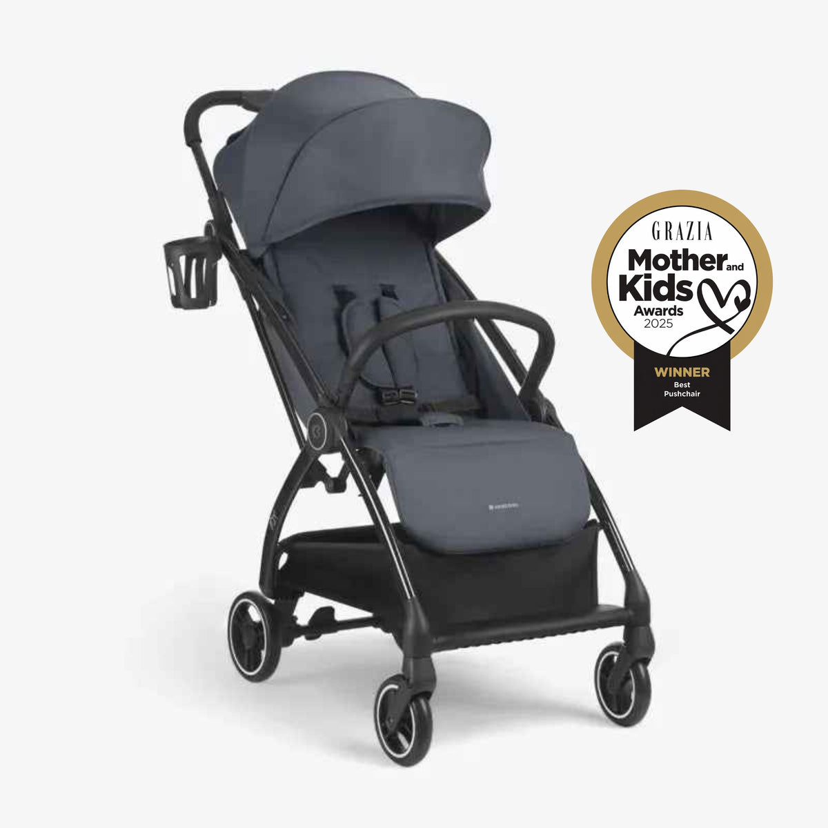 KikkaBoo® Autofolding pushchair Joy Dark Grey