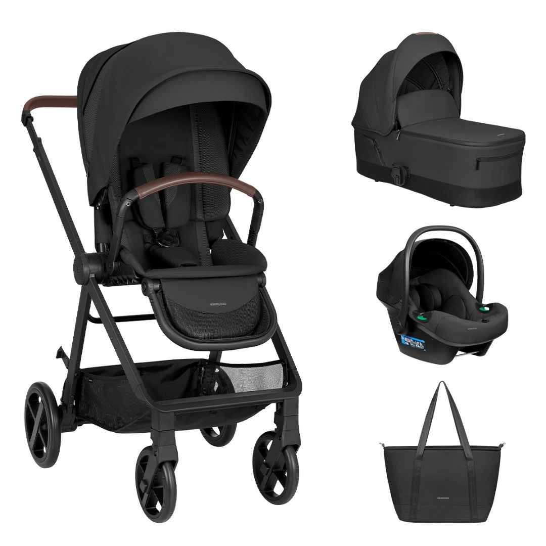 KikkaBoo® Otroški voziček s košaro 3v1 Mia Black 2026 KikkaBoo
