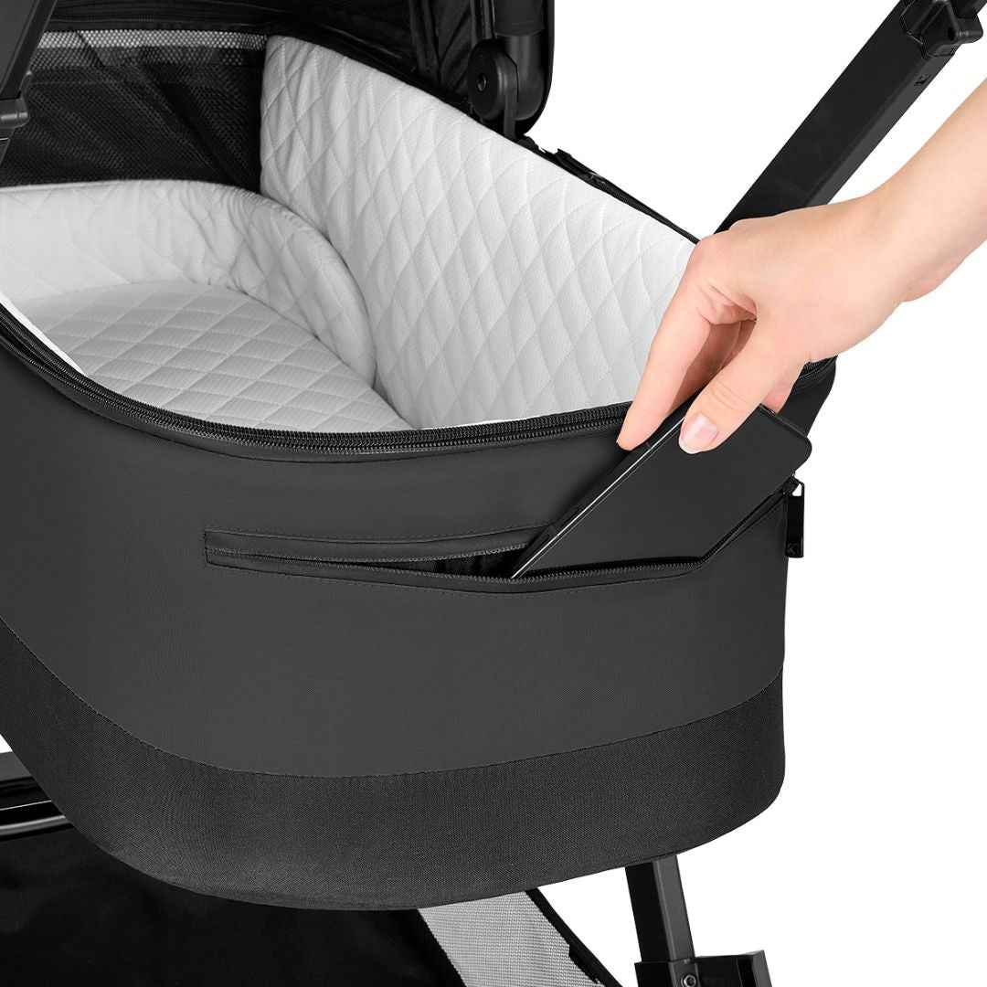 KikkaBoo® Otroški voziček s košaro 3v1 Mia Black 2026 KikkaBoo