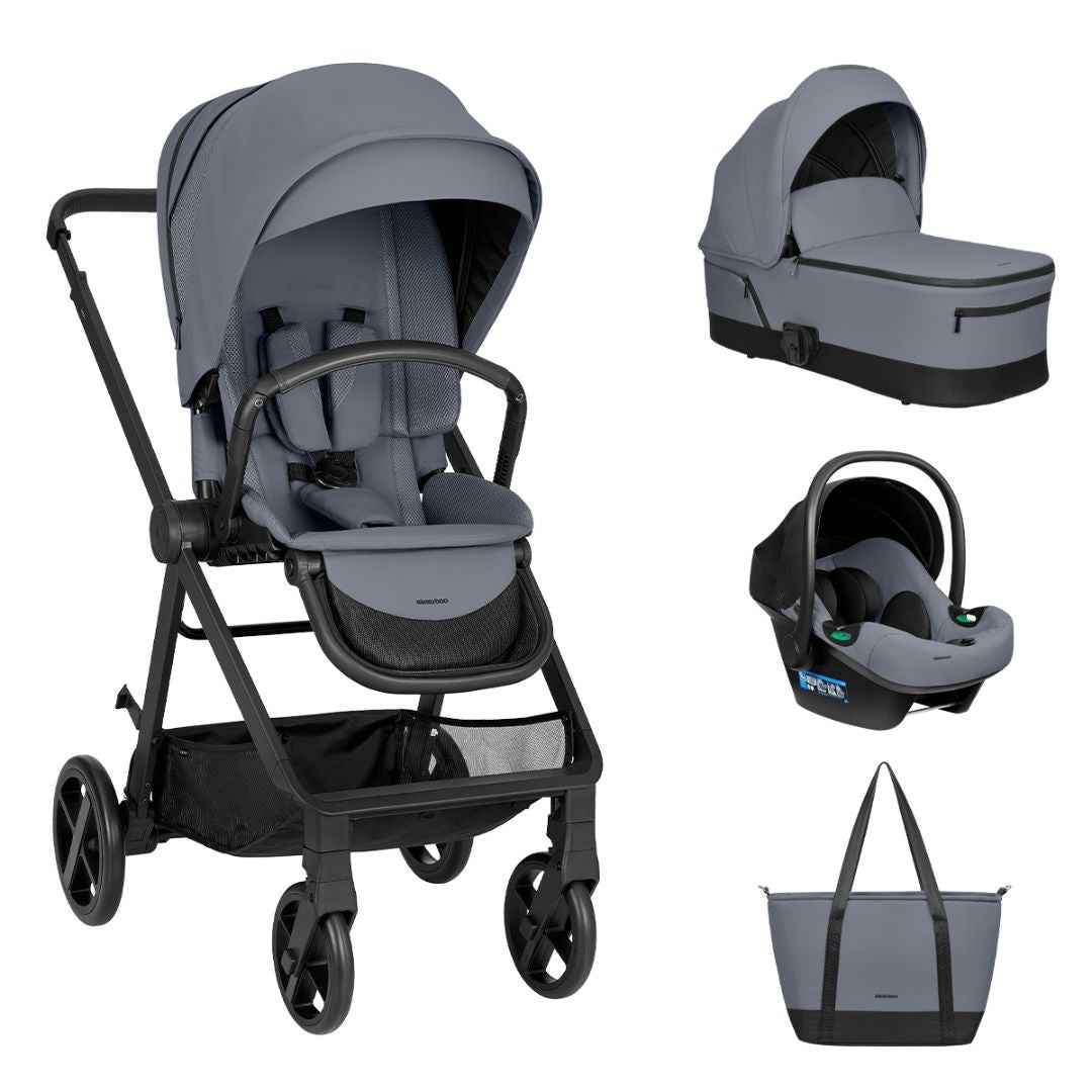 KikkaBoo® Otroški voziček s košaro 3v1 Mia Grey 2026 KikkaBoo