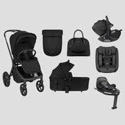 KikkaBoo® Platinum Otroški voziček 5v1 Goya + Avtosedež i-Class i-SIZE (40-87 cm) + Avtosedež i-Class Plus i-SIZE (40-105 cm) + Vrtljiva Isofix baza i-Class 360 Noir KikkaBoo