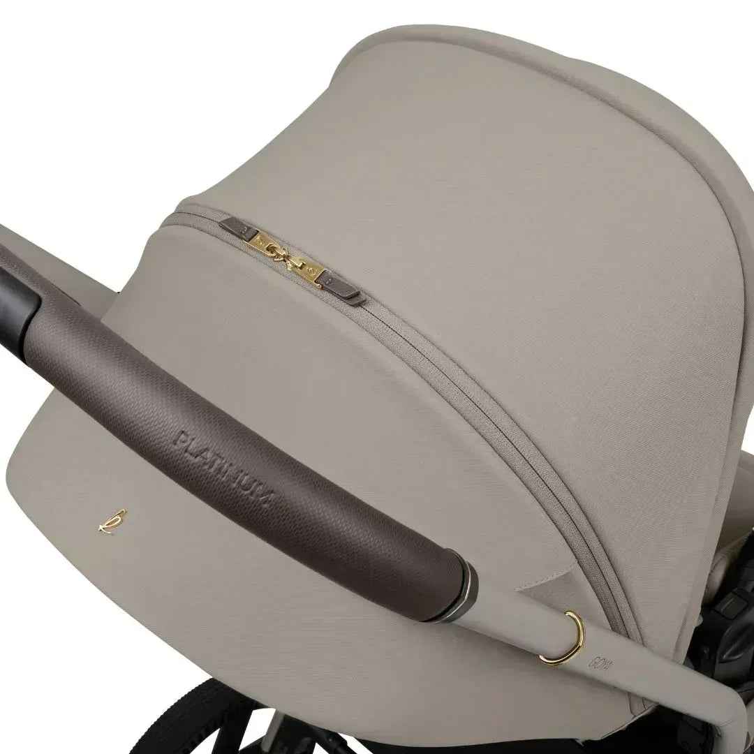 KikkaBoo® Platinum Otroški voziček 4v1 Goya + Avtosedež i-Class i-SIZE (40-87 cm) Champagne + Vrtljiva Isofix baza i-Class 360 KikkaBoo