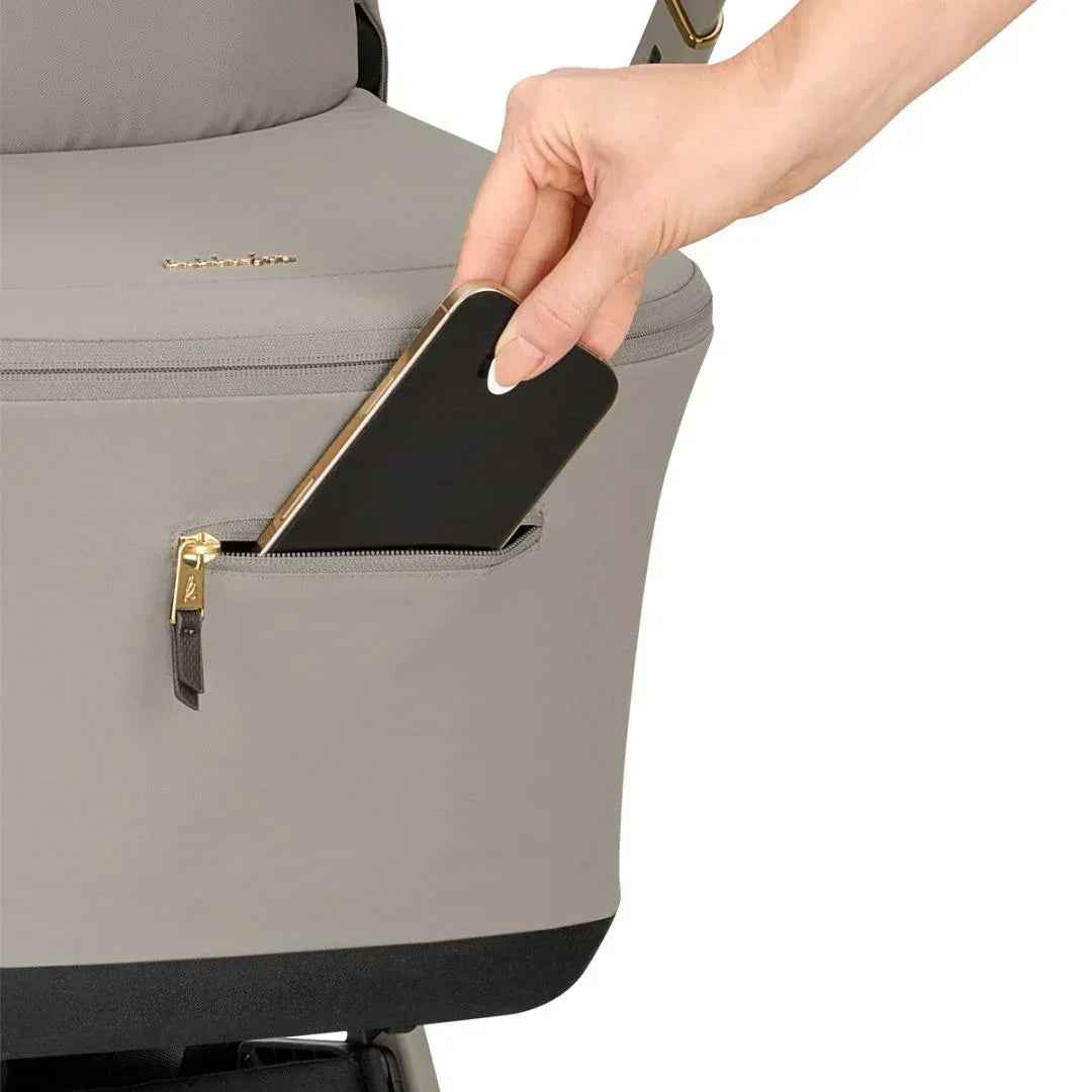 KikkaBoo® Platinum Otroški voziček 4v1 Goya + Avtosedež i-Class i-SIZE (40-87 cm) Champagne + Vrtljiva Isofix baza i-Class 360 KikkaBoo