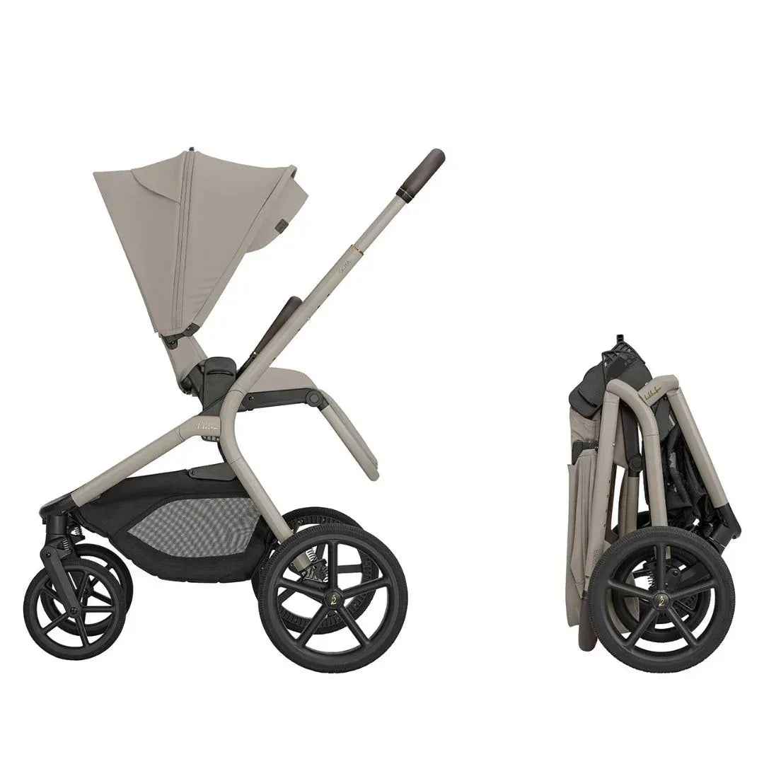 KikkaBoo® Platinum Otroški voziček 4v1 Goya + Avtosedež i-Class i-SIZE (40-87 cm) Champagne + Vrtljiva Isofix baza i-Class 360 KikkaBoo