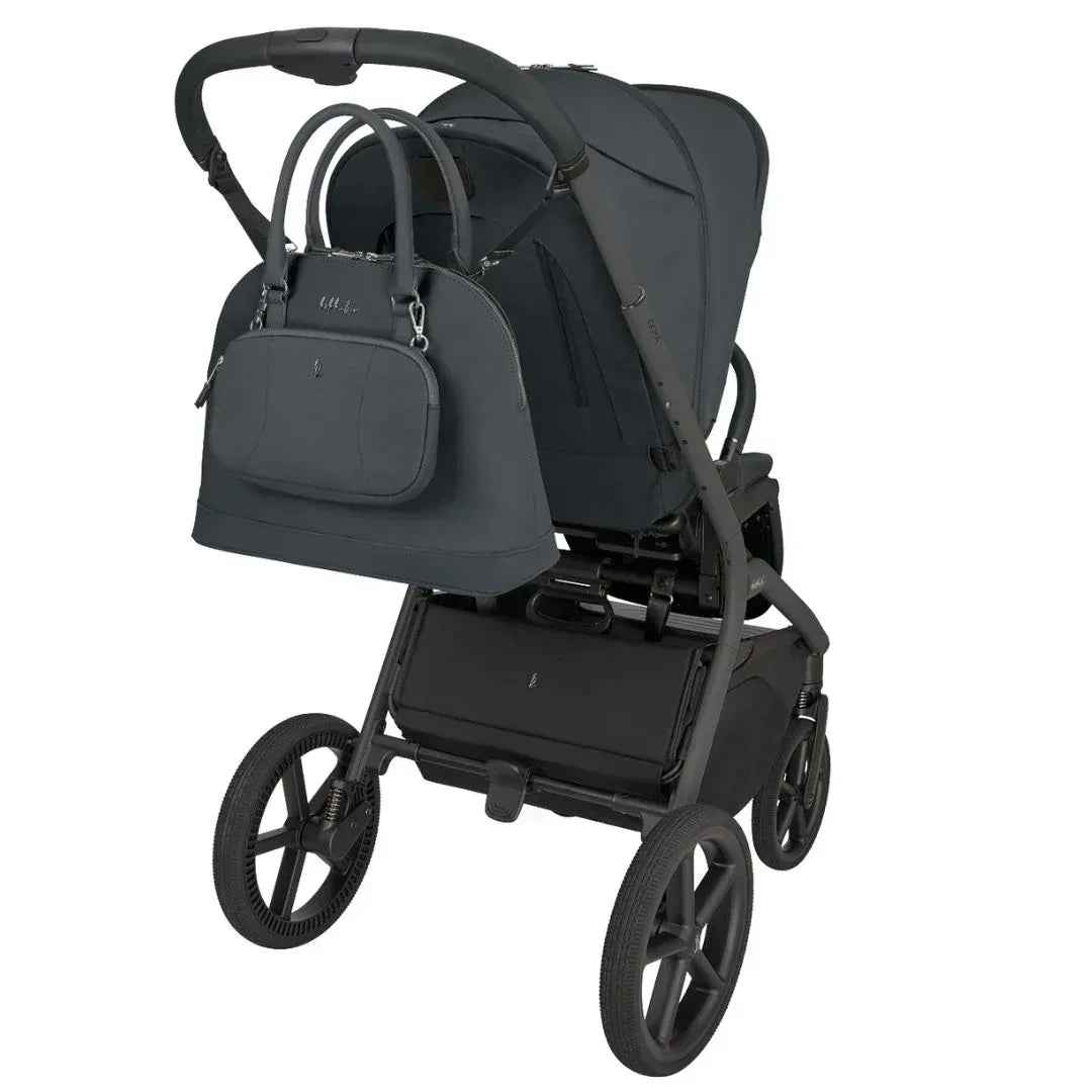 KikkaBoo® Platinum Otroški voziček 4v1 Goya Graphite + Avtosedež i-Class i-SIZE (40-87 cm) Noir + Vrtljiva Isofix baza i-Class 360 KikkaBoo