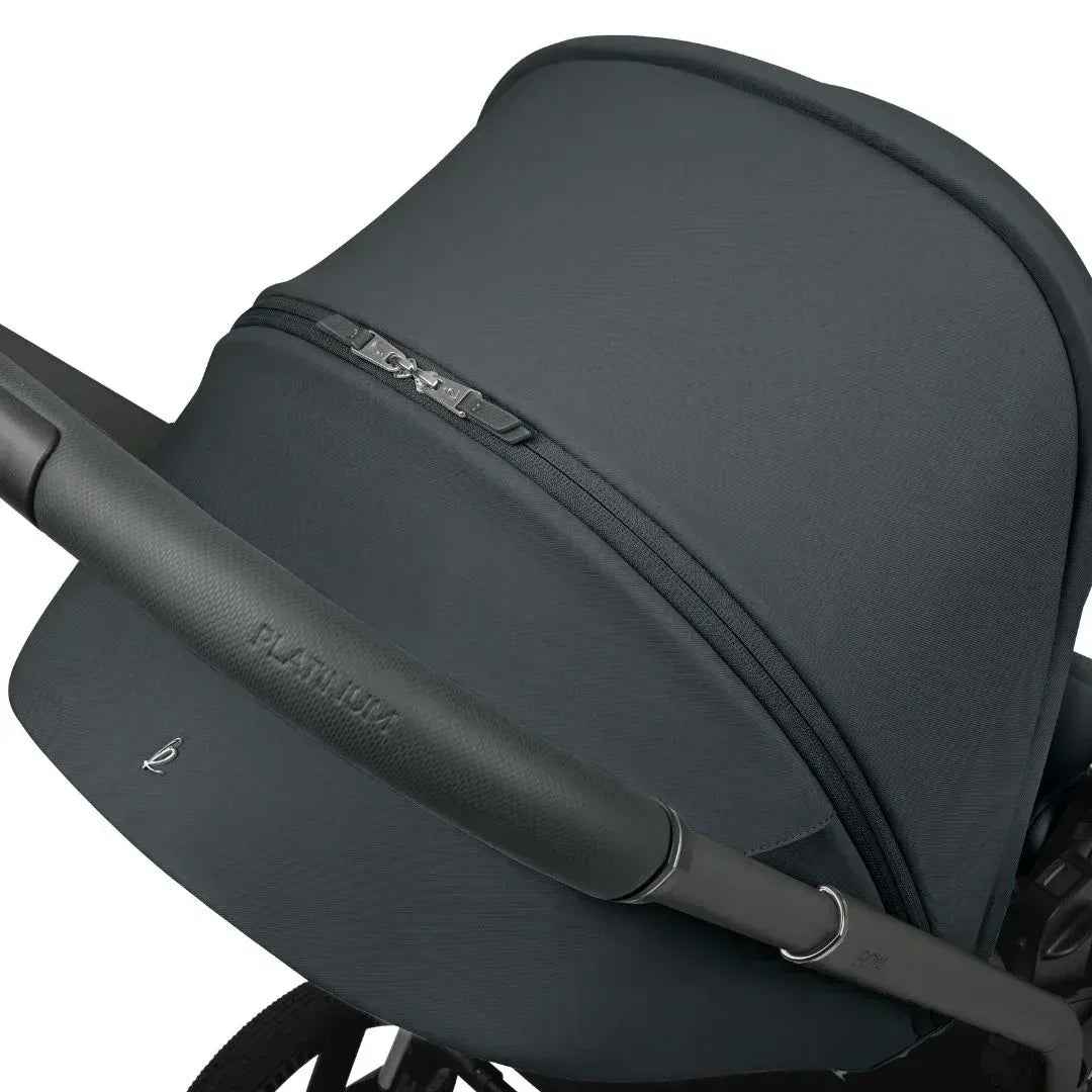 KikkaBoo® Platinum Otroški voziček 4v1 Goya Graphite + Avtosedež i-Class i-SIZE (40-87 cm) Noir + Vrtljiva Isofix baza i-Class 360 KikkaBoo