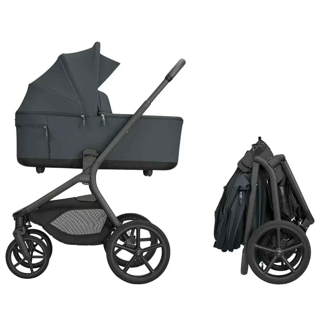 KikkaBoo® Platinum Otroški voziček 4v1 Goya Graphite + Avtosedež i-Class i-SIZE (40-87 cm) Noir + Vrtljiva Isofix baza i-Class 360 KikkaBoo