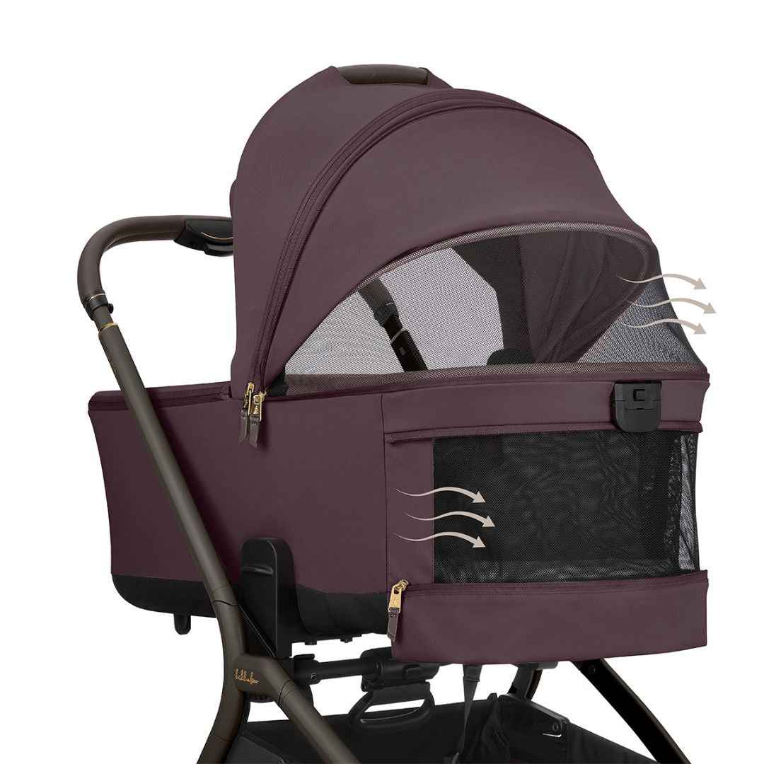KikkaBoo® Platinum Otroški voziček s košaro 2v1 Goya Merlot KikkaBoo