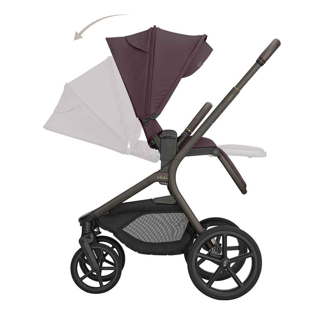 KikkaBoo® Platinum Otroški voziček s košaro 2v1 Goya Merlot KikkaBoo
