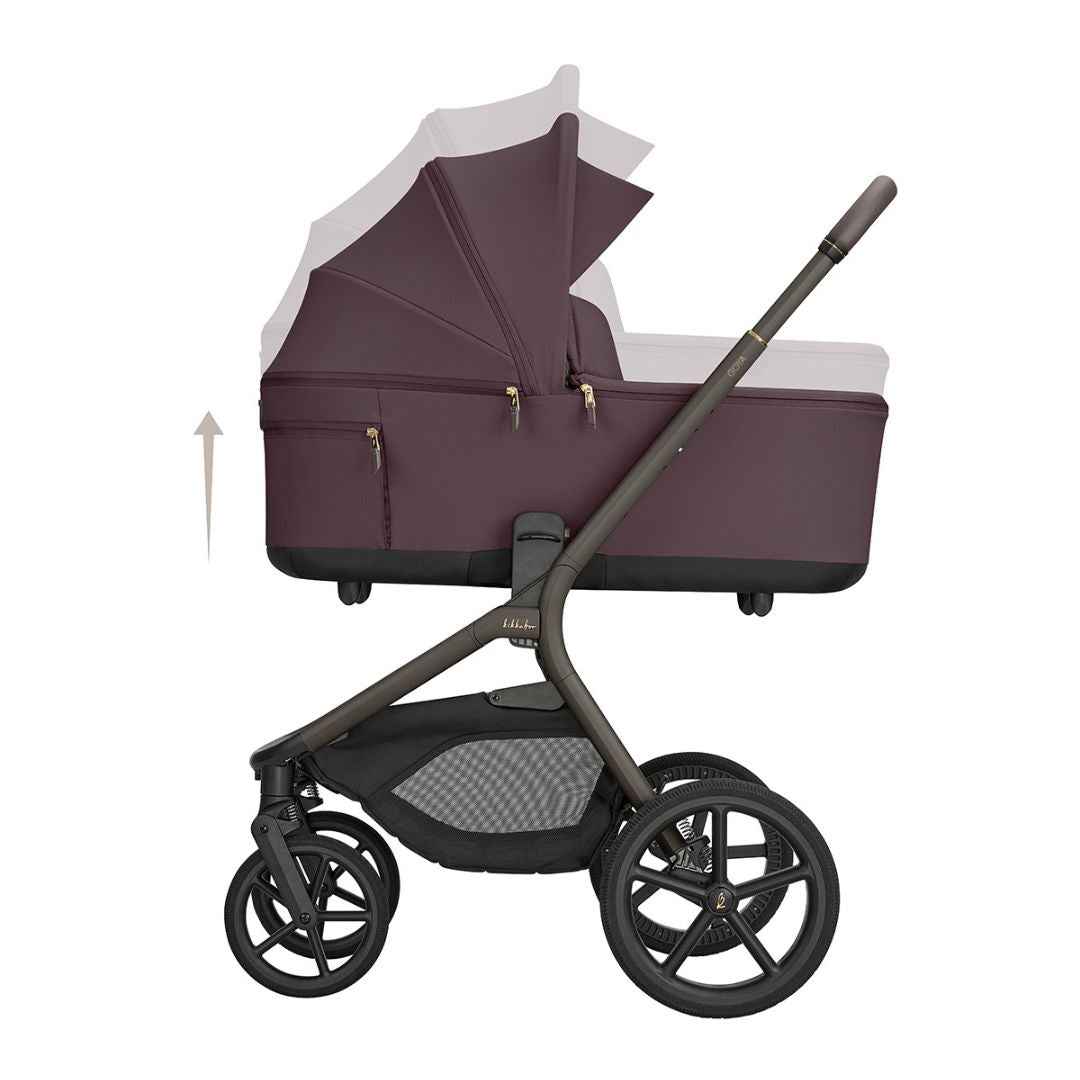KikkaBoo® Platinum Otroški voziček s košaro 2v1 Goya Merlot KikkaBoo