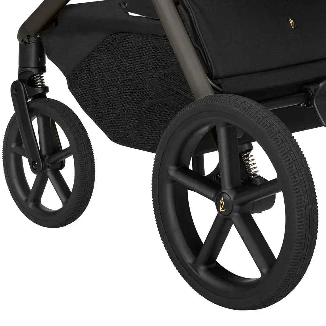 KikkaBoo® Platinum Otroški voziček 4v1 Goya Mocca + Avtosedež i-Class i-SIZE (40-87 cm) Noir + Vrtljiva Isofix baza i-Class 360 KikkaBoo