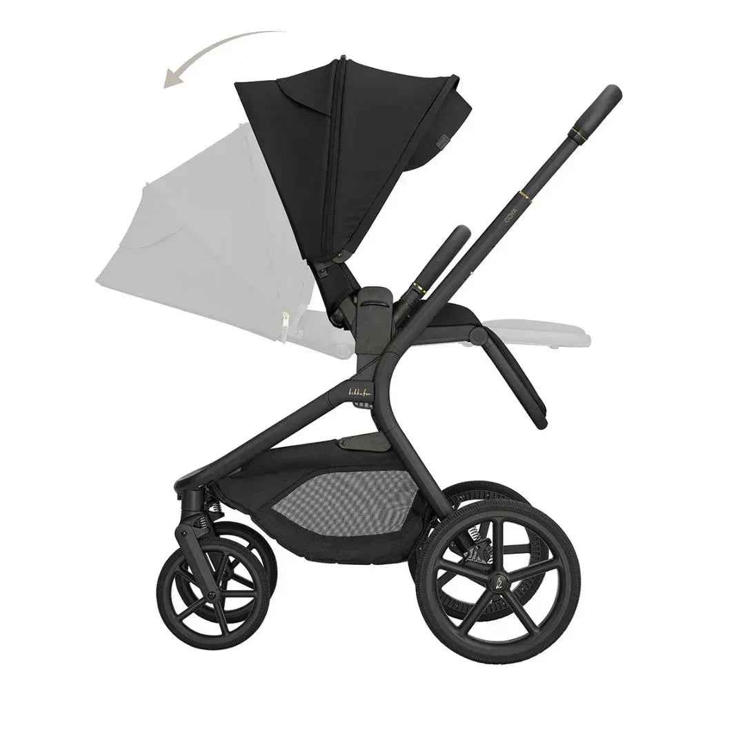KikkaBoo® Platinum Otroški voziček 5v1 Goya + Avtosedež i-Class i-SIZE (40-87 cm) + Avtosedež i-Class Plus i-SIZE (40-105 cm) + Vrtljiva Isofix baza i-Class 360 Noir KikkaBoo