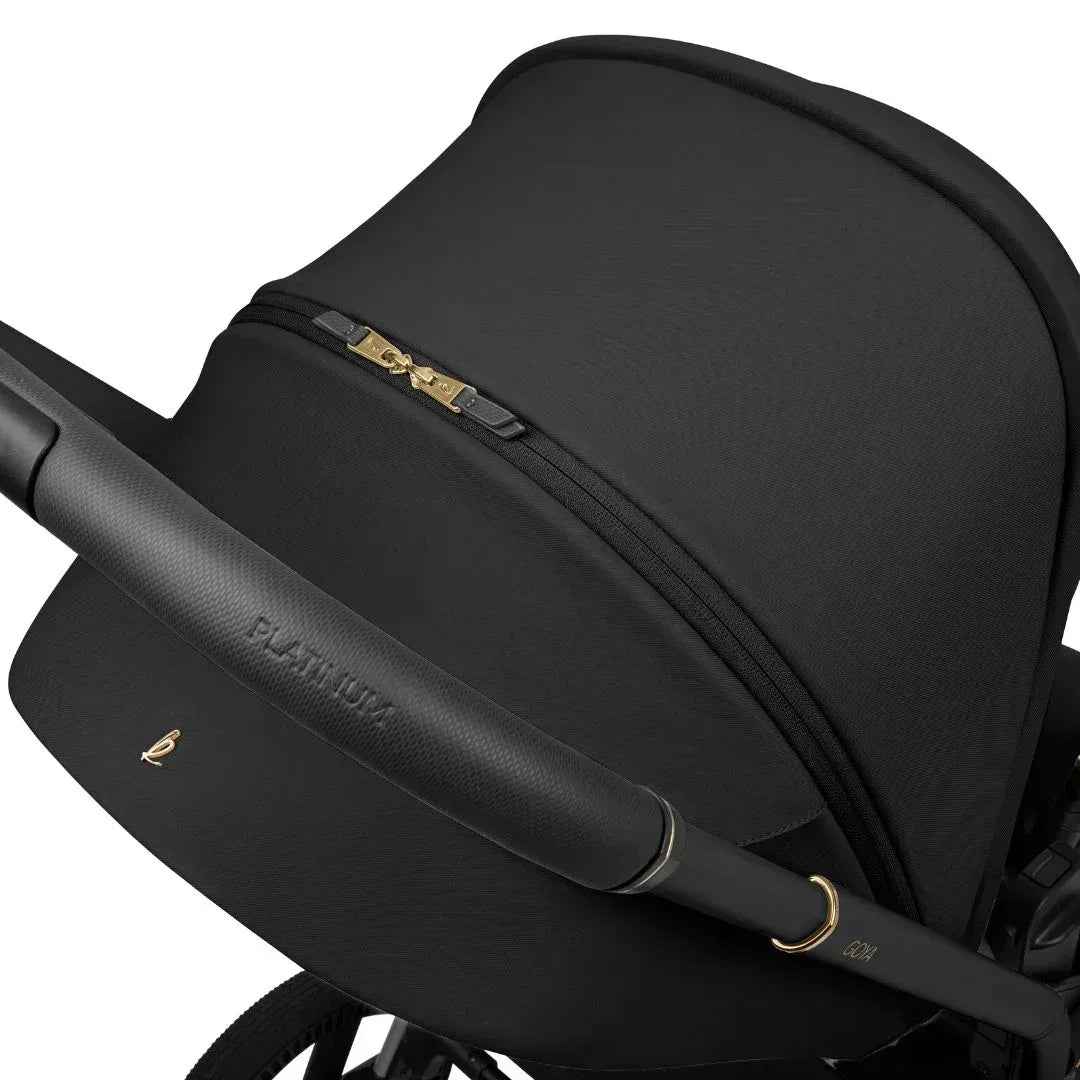 KikkaBoo® Platinum Otroški voziček 5v1 Goya + Avtosedež i-Class i-SIZE (40-87 cm) + Avtosedež i-Class Plus i-SIZE (40-105 cm) + Vrtljiva Isofix baza i-Class 360 Noir KikkaBoo