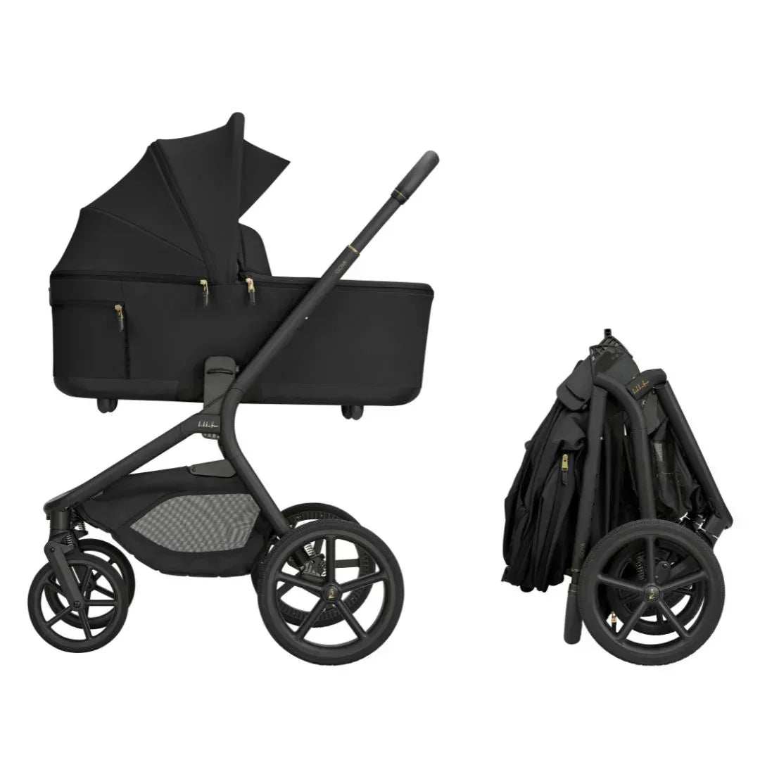 KikkaBoo® Platinum Otroški voziček 5v1 Goya + Avtosedež i-Class i-SIZE (40-87 cm) + Avtosedež i-Class Plus i-SIZE (40-105 cm) + Vrtljiva Isofix baza i-Class 360 Noir KikkaBoo
