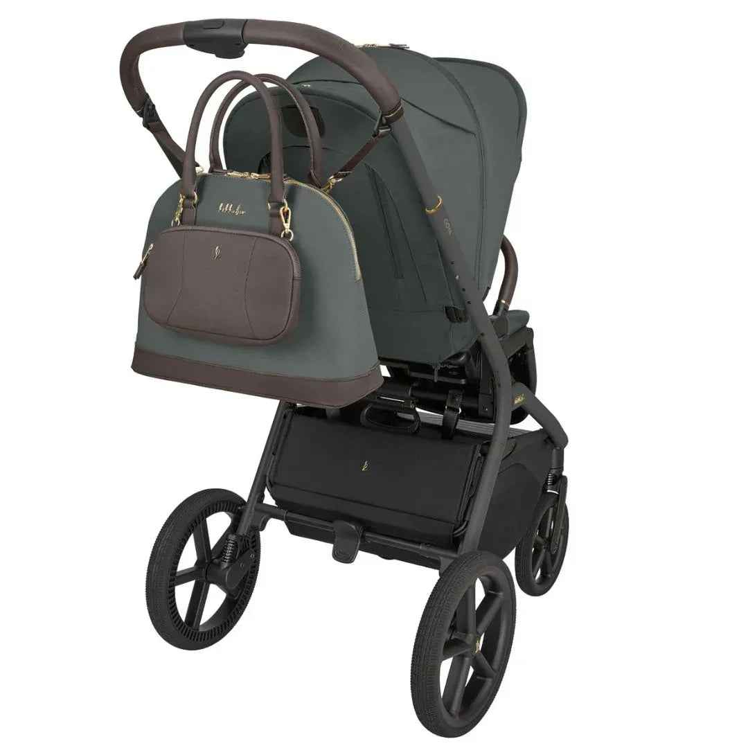 KikkaBoo® Platinum Otroški voziček 5v1 Goya Olive + Avtosedež i-Class i-SIZE (40-87 cm) + Avtosedež i-Class Plus i-SIZE (40-105 cm) Noir + Vrtljiva Isofix baza i-Class 360 KikkaBoo