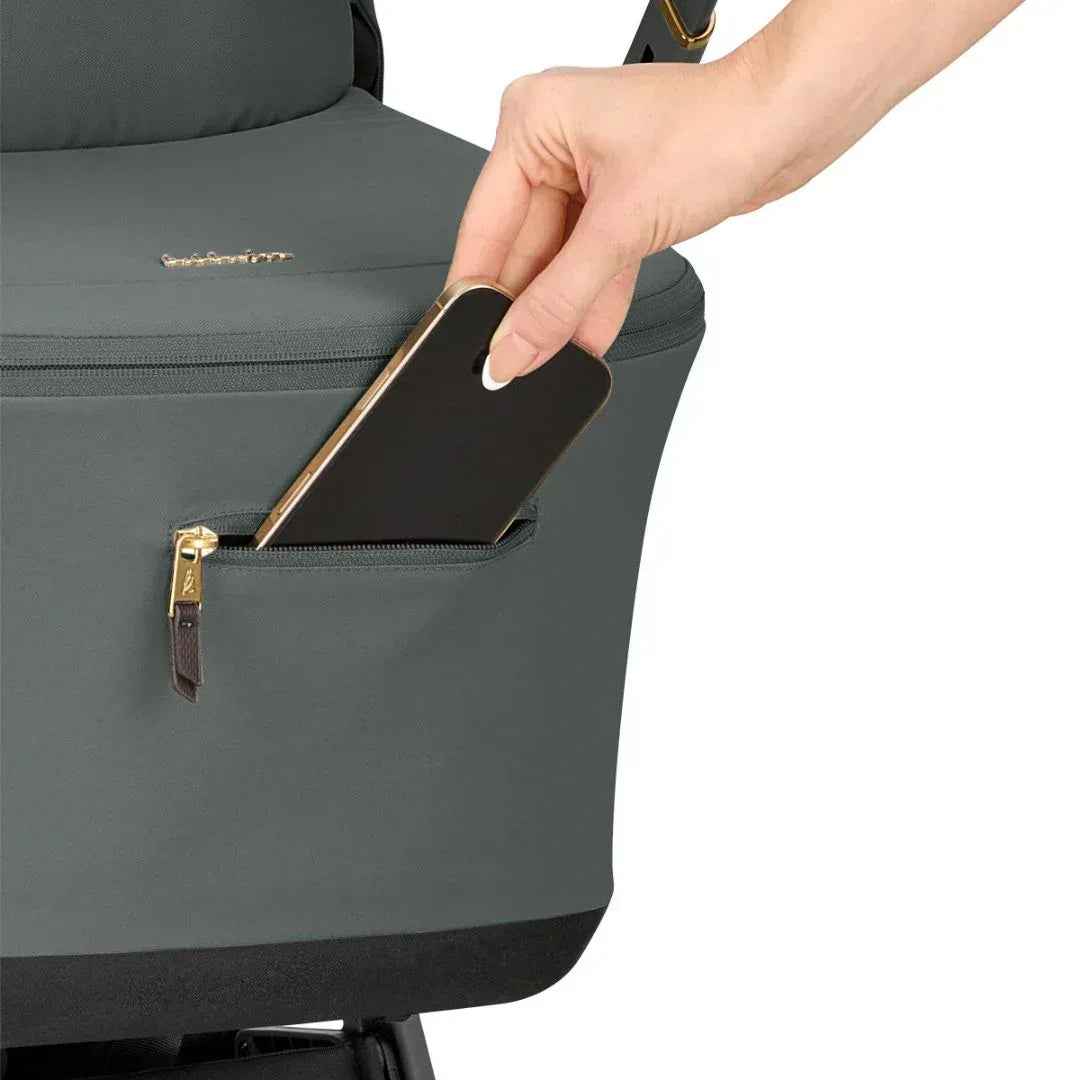 KikkaBoo® Platinum Otroški voziček 5v1 Goya Olive + Avtosedež i-Class i-SIZE (40-87 cm) + Avtosedež i-Class Plus i-SIZE (40-105 cm) Noir + Vrtljiva Isofix baza i-Class 360 KikkaBoo