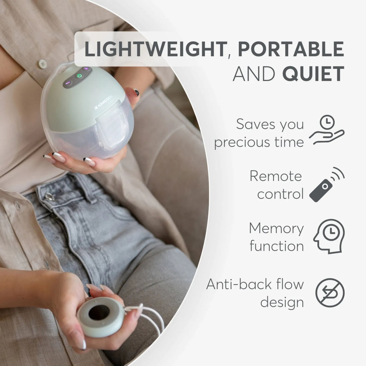 KikkaBoo® Portable Electric Breast Pump Iris – slika 8