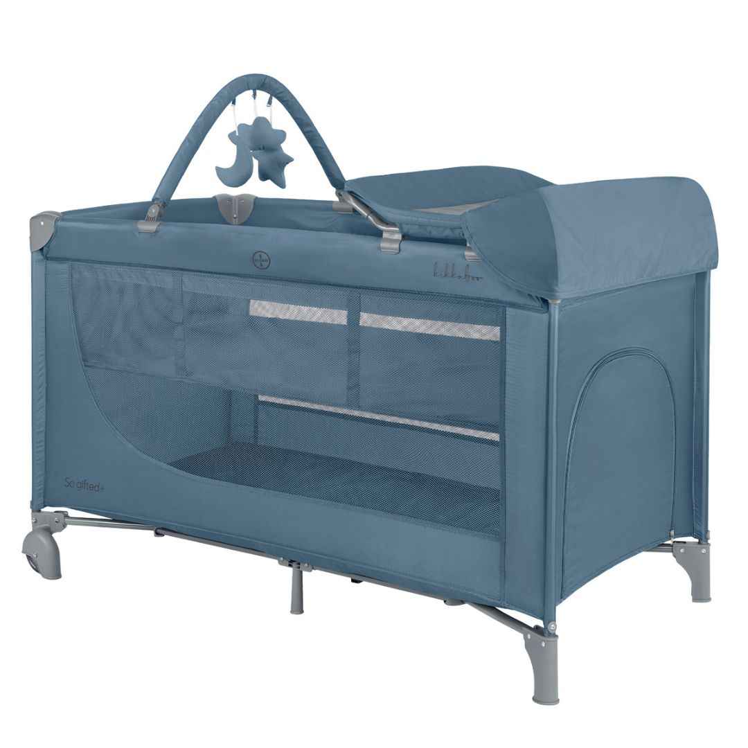 KikkaBoo® Prenosna posteljica 2 levels 125x65 So Gifted PLUS Blue 2026 KikkaBoo
