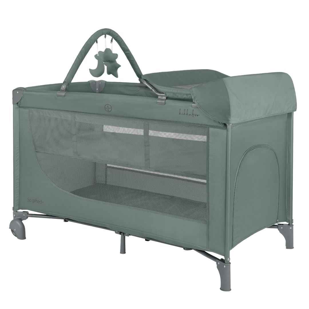 KikkaBoo® Prenosna posteljica 2 levels 125x65 So Gifted PLUS Green 2026 KikkaBoo