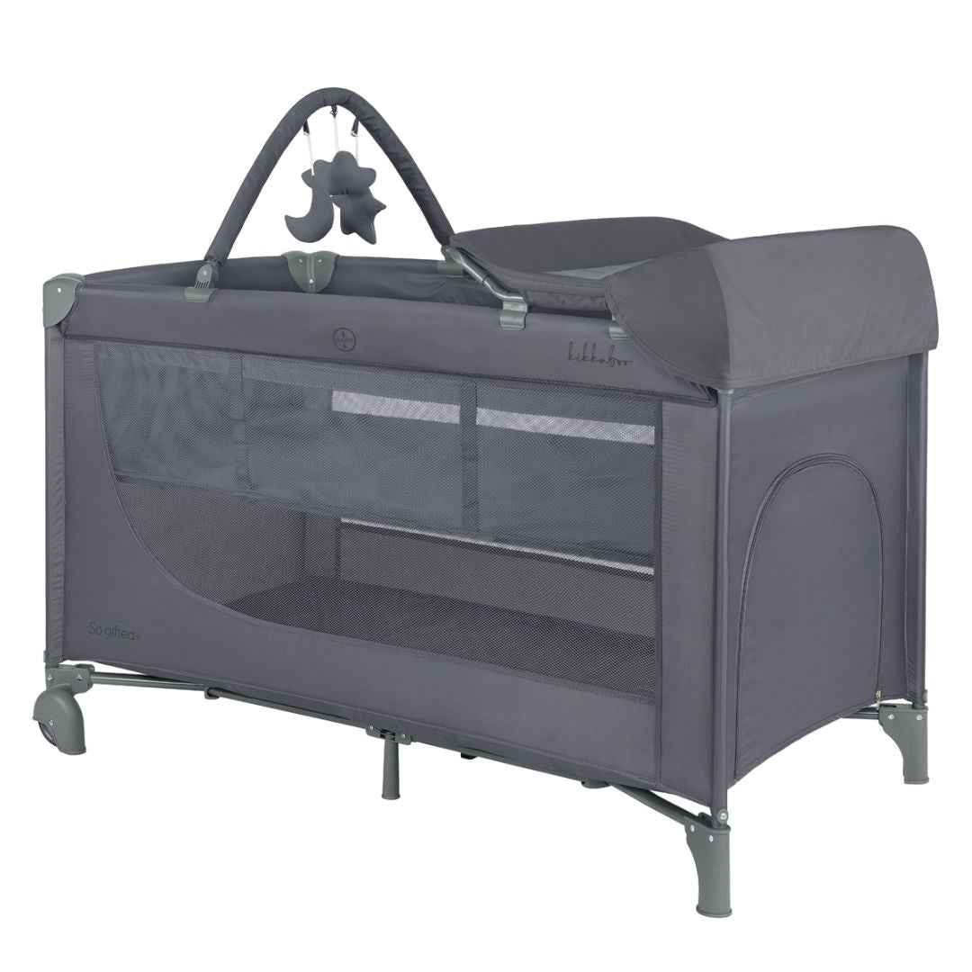 KikkaBoo® Prenosna posteljica 2 levels 125x65 So Gifted PLUS Grey 2026 KikkaBoo