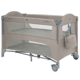KikkaBoo® Portable cot 2 levels Milky Way Beige 2026