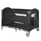 KikkaBoo® Portable cot 2 levels Milky Way Black 2026