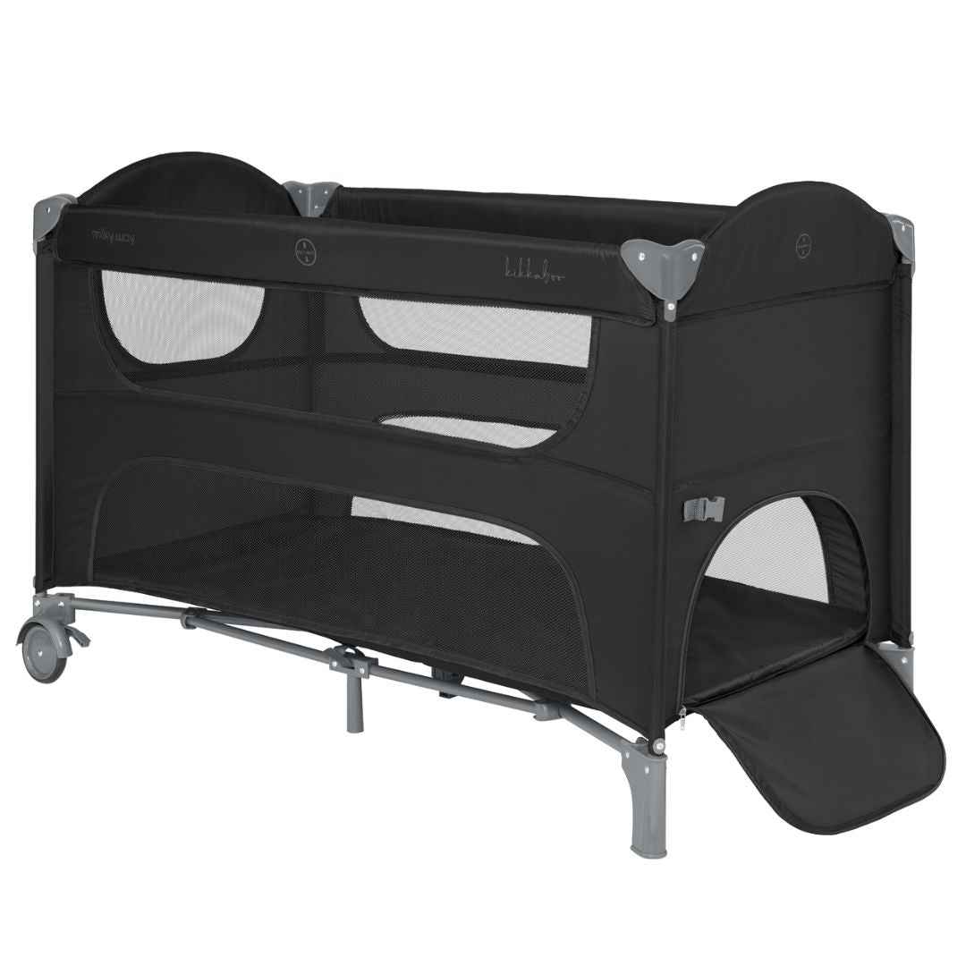 KikkaBoo® Prenosna posteljica 2 levels Milky Way Black 2026 KikkaBoo