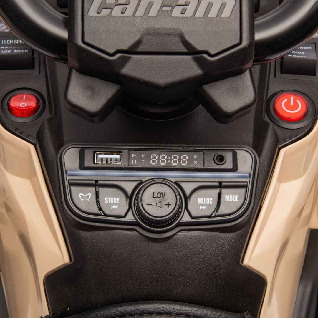 KikkaBoo® Štirikolesnik na akumulator Licensed Can-Am Outlander ATV Khaki KikkaBoo