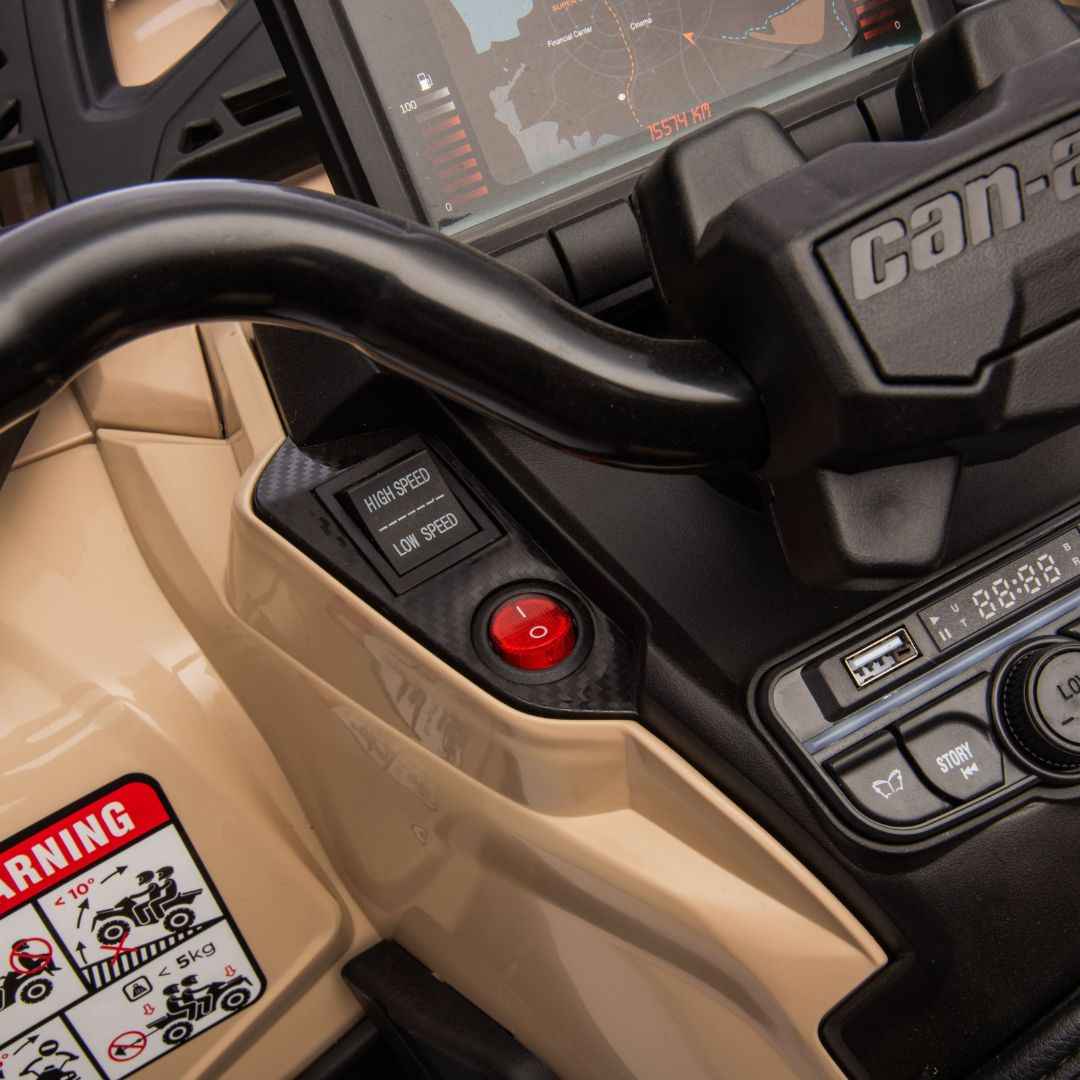 KikkaBoo® Štirikolesnik na akumulator Licensed Can-Am Outlander ATV Khaki KikkaBoo