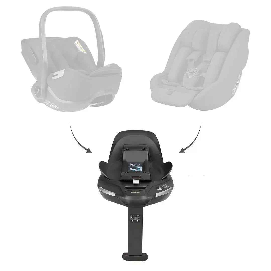 KikkaBoo® Platinum Otroški voziček 5v1 Goya + Avtosedež i-Class i-SIZE (40-87 cm) + Avtosedež i-Class Plus i-SIZE (40-105 cm) + Vrtljiva Isofix baza i-Class 360 Champagne KikkaBoo