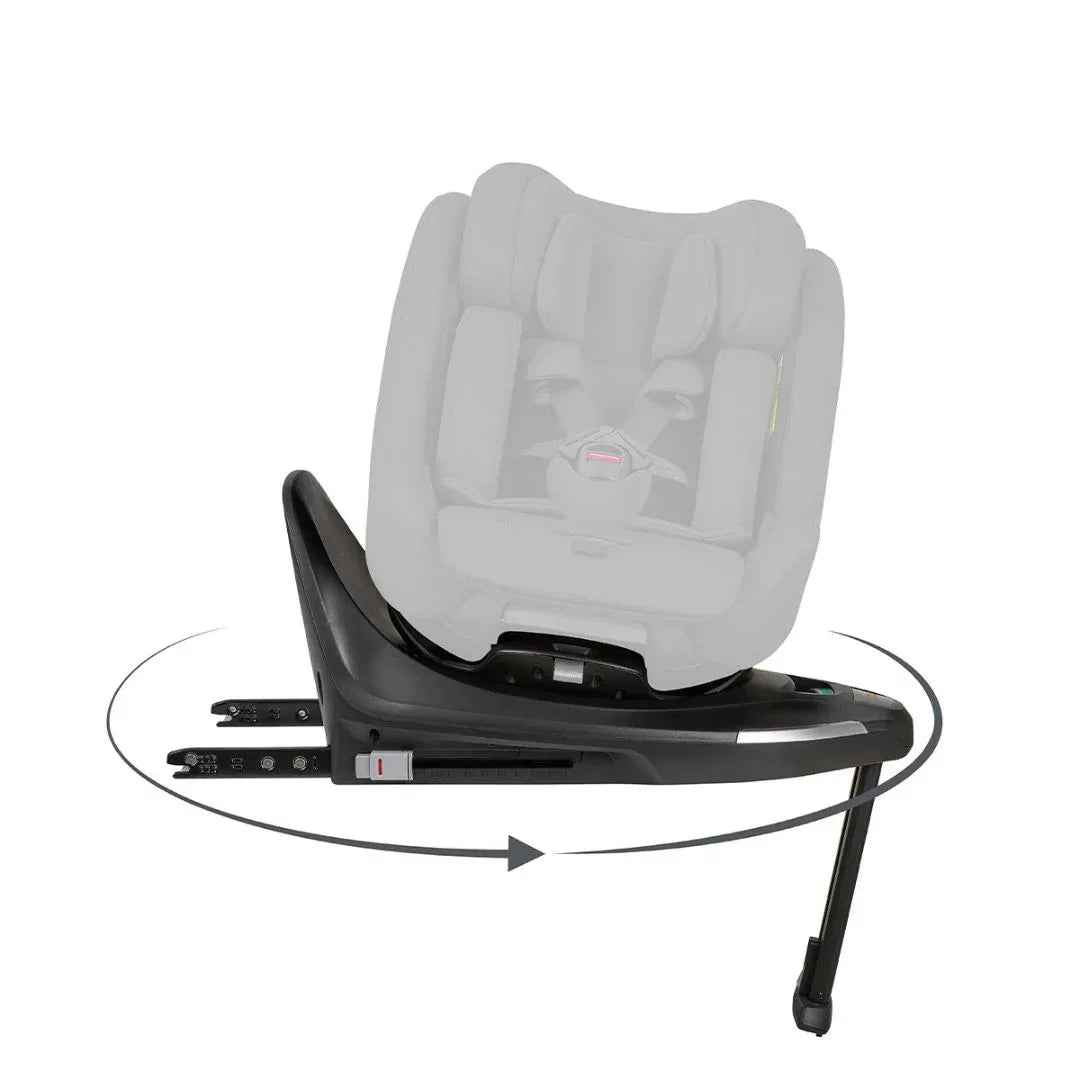 KikkaBoo® Platinum Otroški avtosedež i-Class Plus i-SIZE (40-105 cm) + vrtljiva Isofix baza 360 Noir KikkaBoo