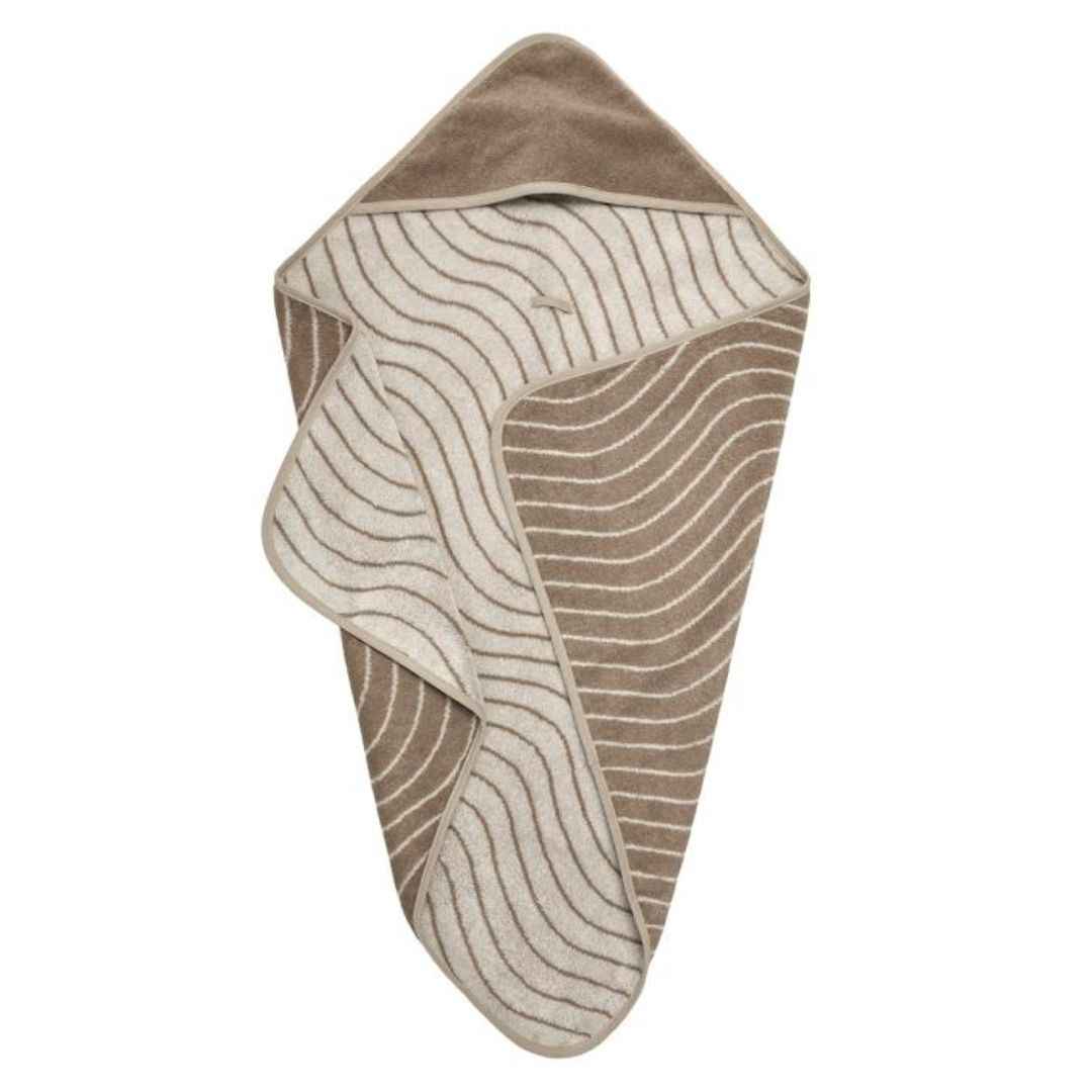 Leander® Bombažna brisača s kapuco Woodland Cappuccino 80x80 Leander