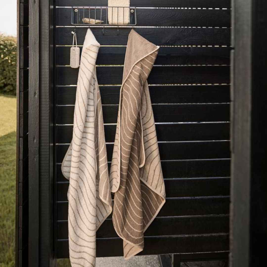 Leander® Bombažna brisača s kapuco Woodland Cappuccino 80x80 Leander