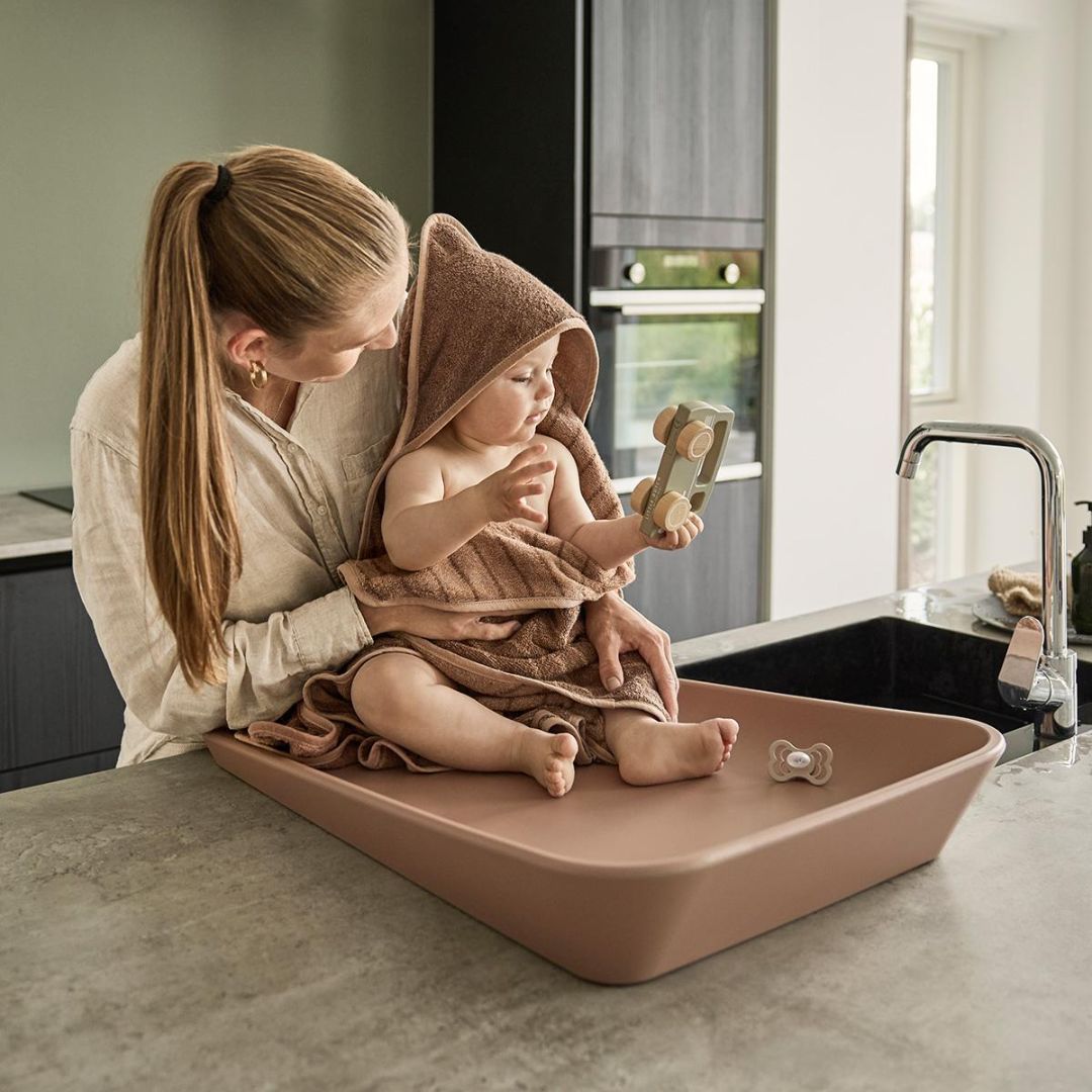 Leander® Cotton Hooded Towel Woodland Clay 80x80 – slika 5